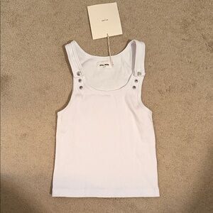NWT Still here XS White Tank Top